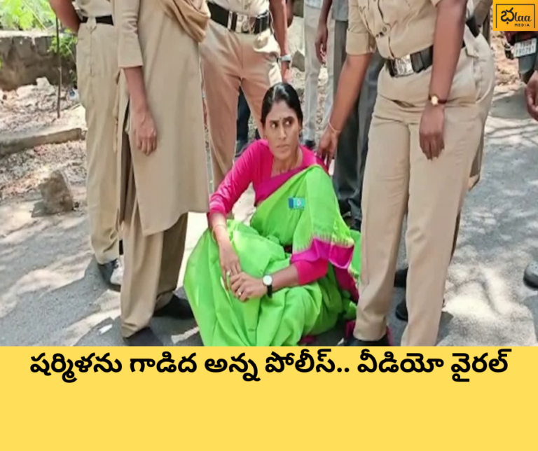 షర్మిళను గాడిద అన్న పోలీస్.. వీడియో వైరల్